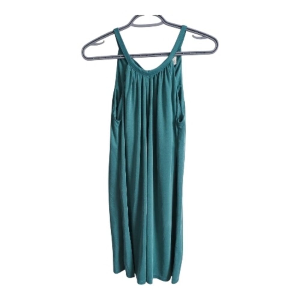 Delia + Cleo Teal‎ Halter Dress Modal Blend Size Medium